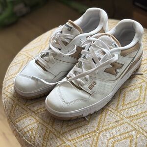 New Balance Women's Sneakers in White and Tan